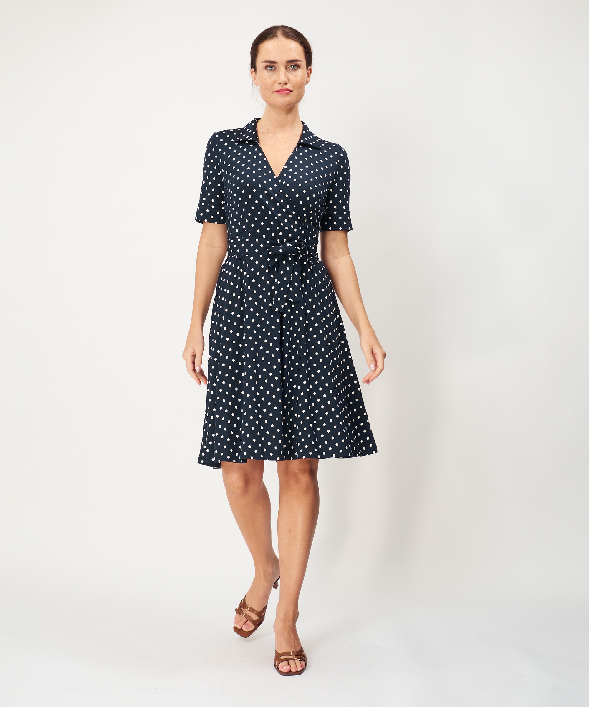 Demi Dot Dress Navy