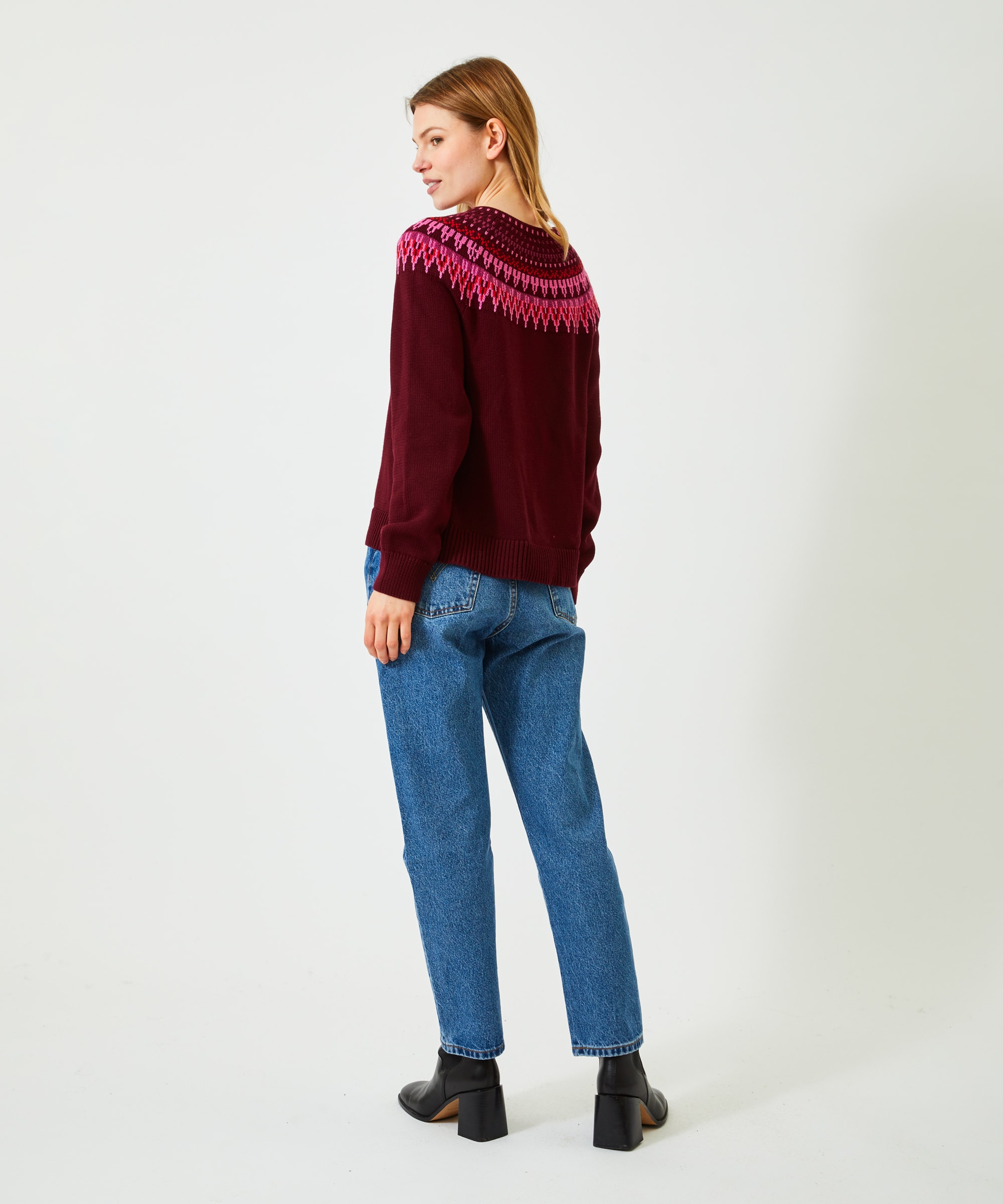 Joelle Cotton Cardigan Burgundy