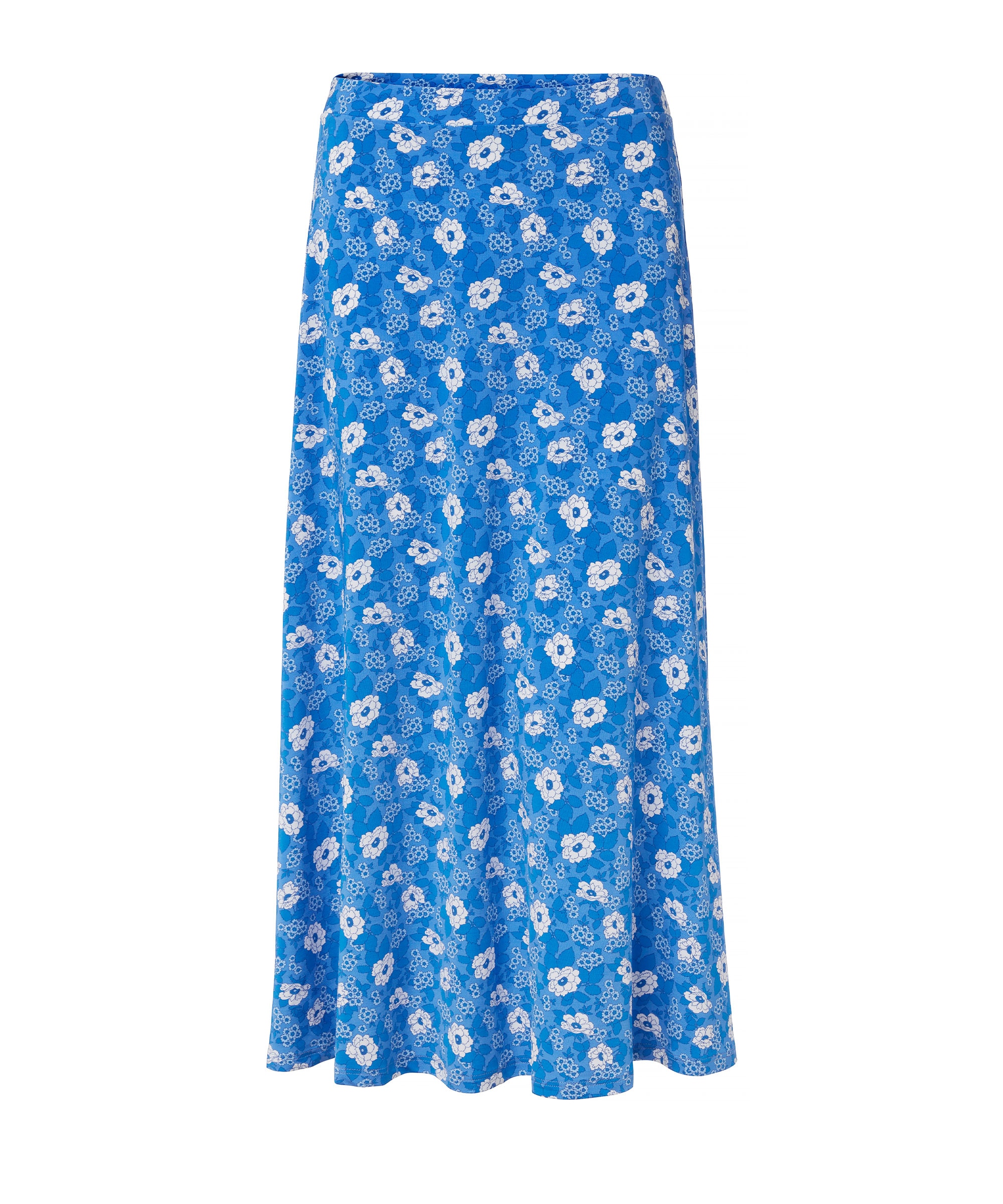 Kayla Skirt Blue - Patterned skirt in viscose blend | Jumperfabriken.com