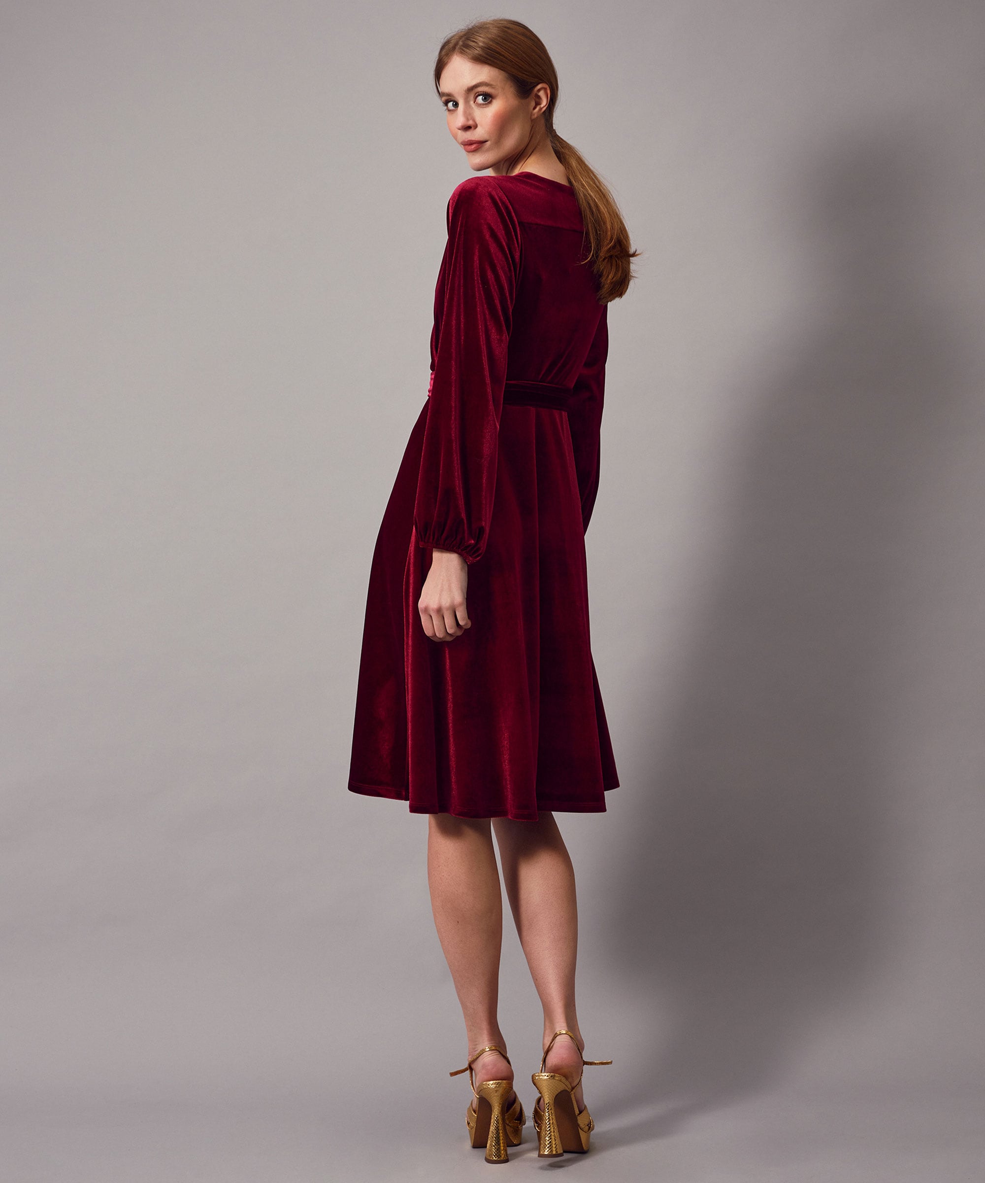 Milena Dress Burgundy