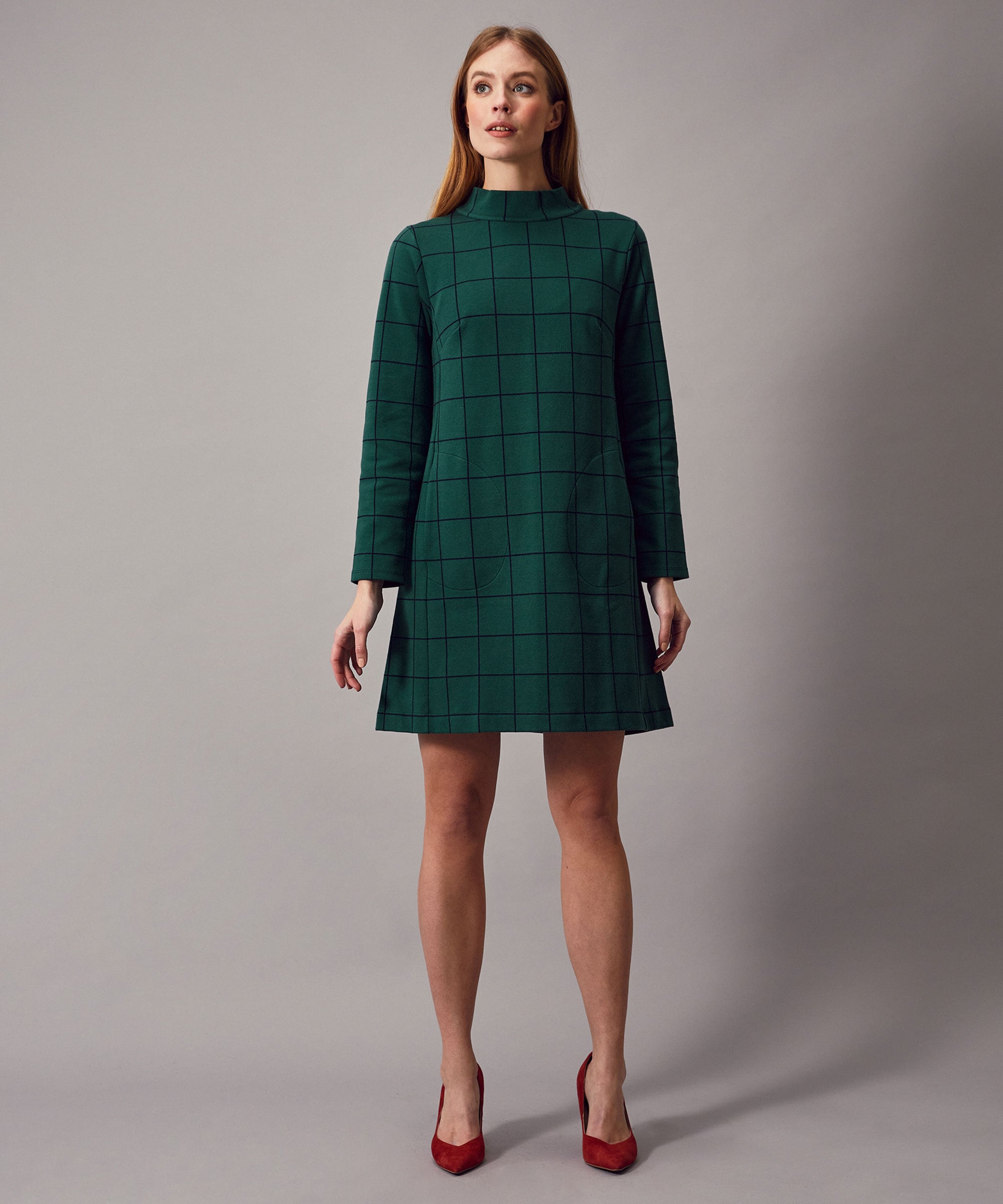 Bernadette Check Dress Green